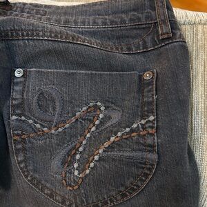 Women's straight leg jeans.